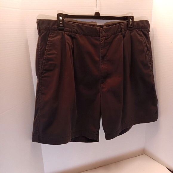 NIKE GOLF Shorts Mens 42 Navy Blue Chino Pleated Front Tennis Outdoor Sport - Picture 2 of 8